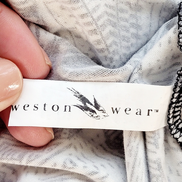 WESTON WEAR x ANTHRO Asymmetric Tunic Tank Top Black Ivory L - Picture 7 of 8